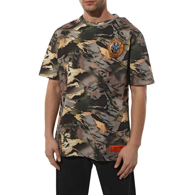 фото Хлопковая футболка heron preston