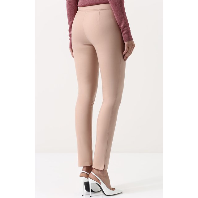 фото Однотонные брюки прямого кроя из шерсти la perla