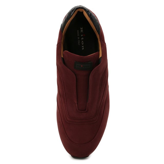 фото Кроссовки с отделкой из кожи крокодила kiton