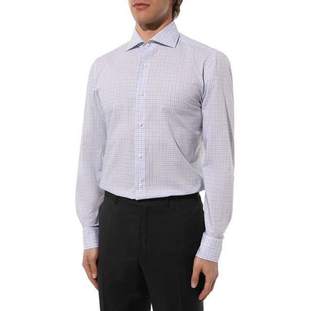 фото Хлопковая рубашка luigi borrelli