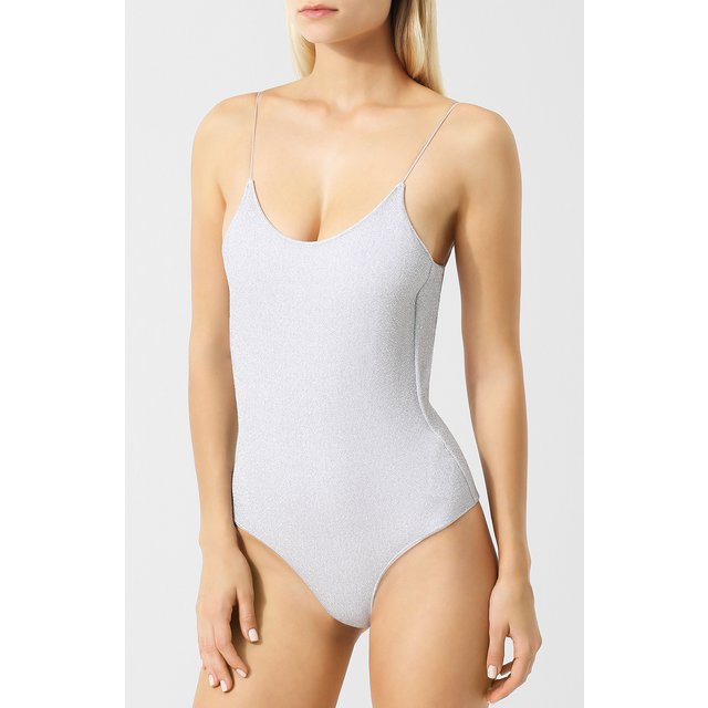 фото Слитный купальник с металлизированной нитью oseree