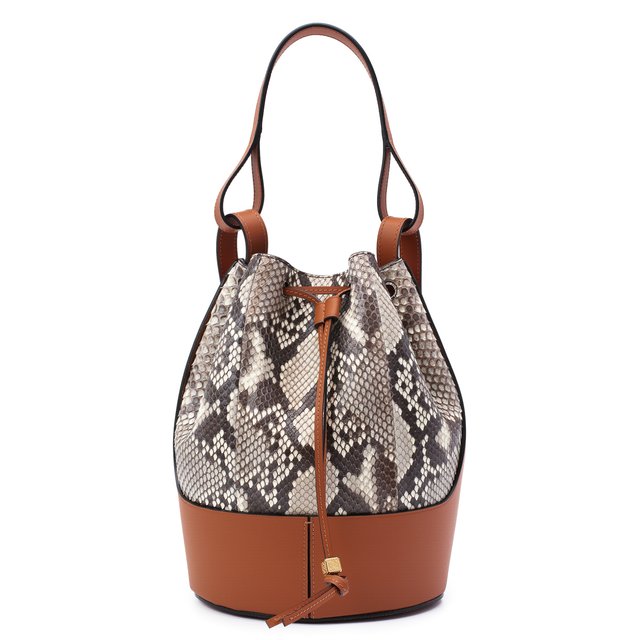 фото Сумка balloon из кожи питона loewe
