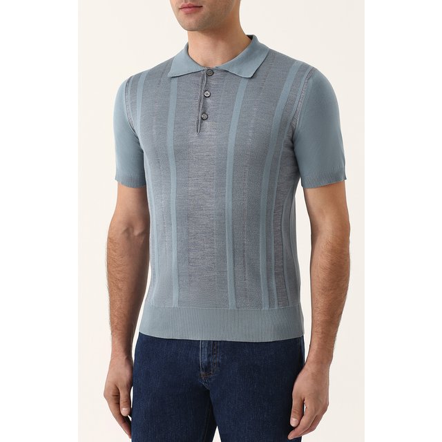 фото Поло из смеси хлопка и шелка brioni