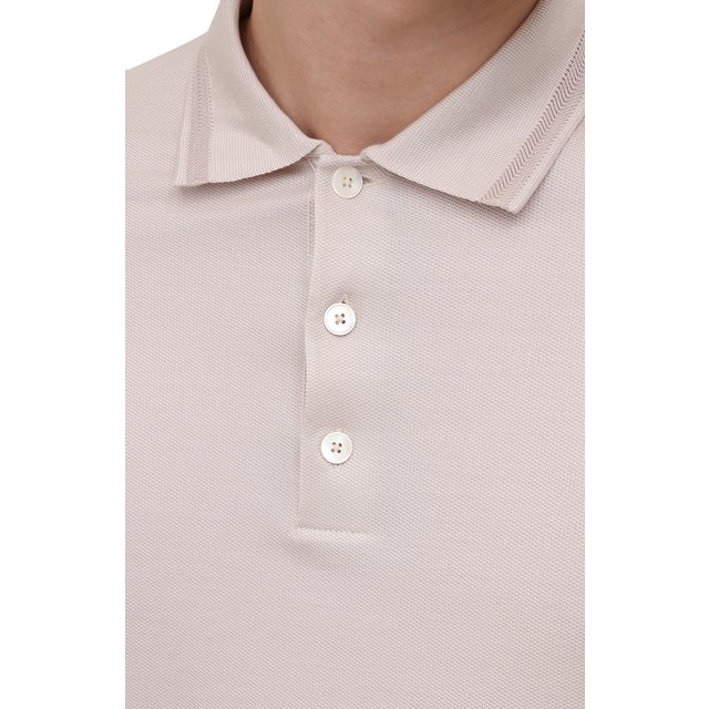 фото Поло из шелка и хлопка ermenegildo zegna