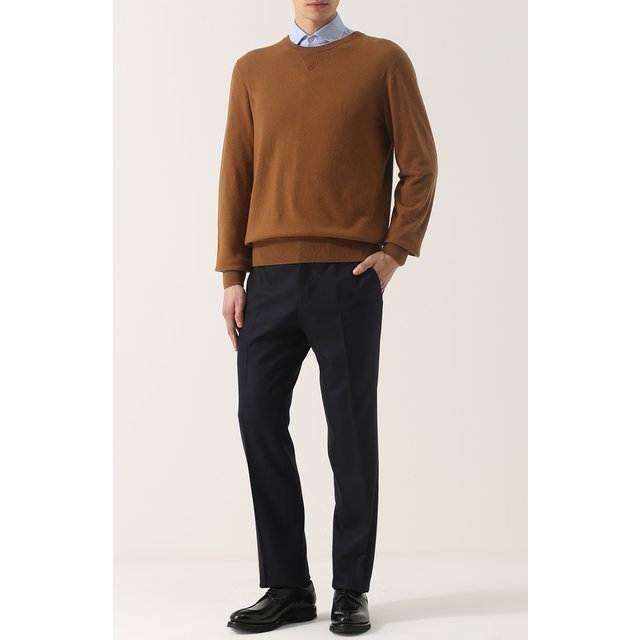 фото Шерстяные брюки прямого кроя kiton