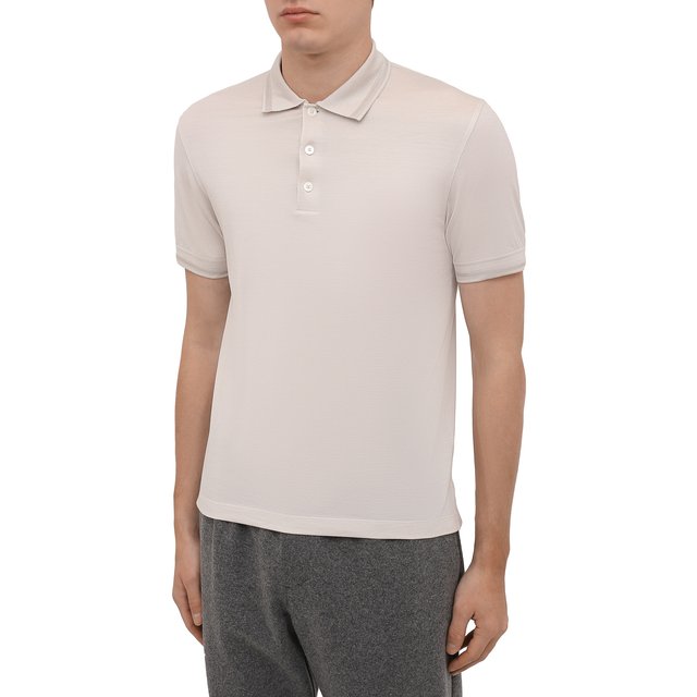 фото Поло из шелка и хлопка ermenegildo zegna