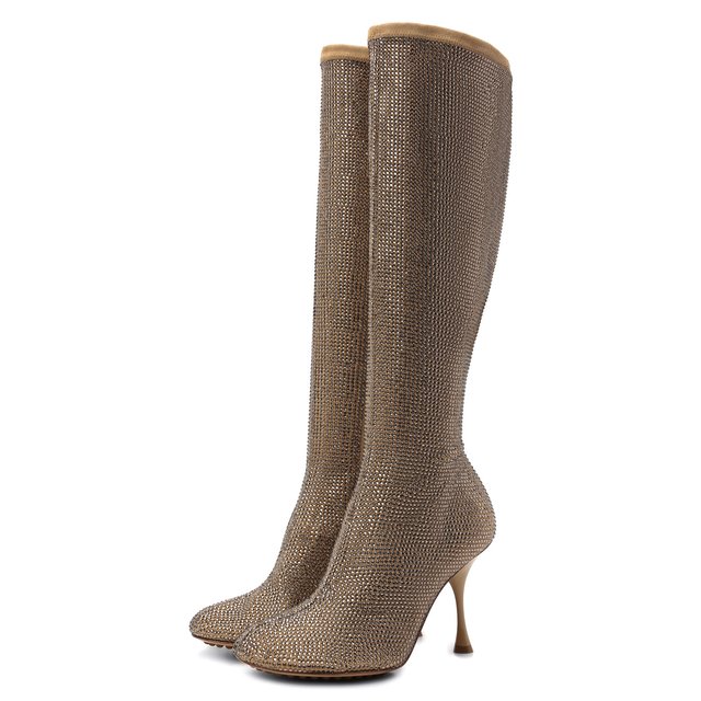 фото Кожаные сапоги dot bottega veneta