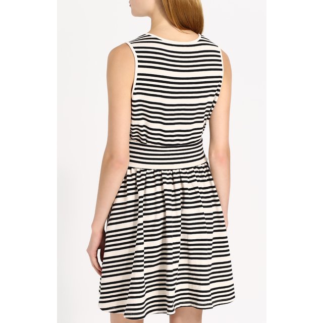 фото Приталенное хлопковое платье в полоску opening ceremony