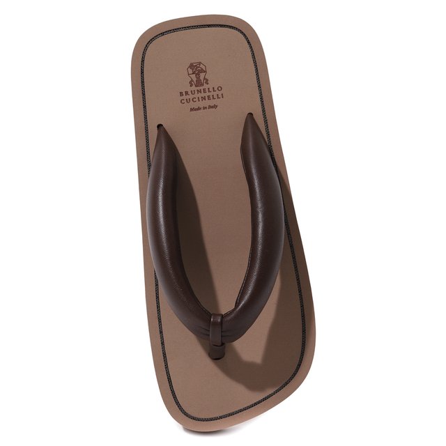 фото Кожаные шлепанцы brunello cucinelli
