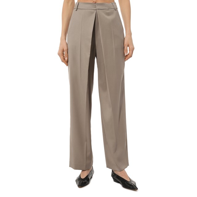 фото Шерстяные брюки low classic