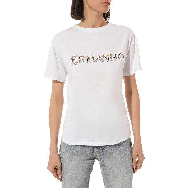 фото Хлопковая футболка ermanno firenze