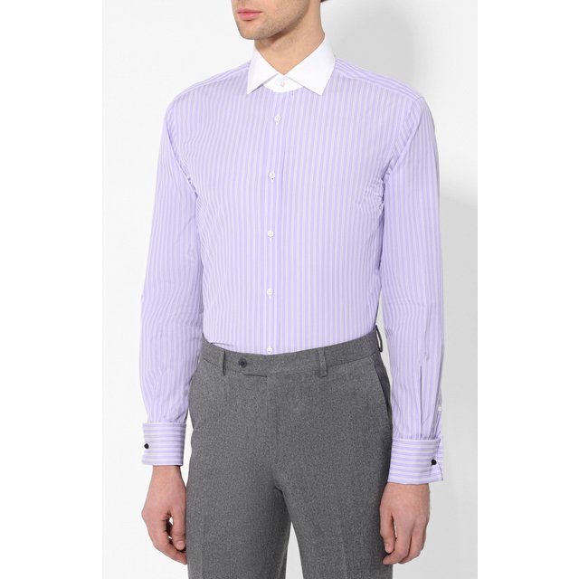 фото Хлопковая рубашка с воротником кент ralph lauren