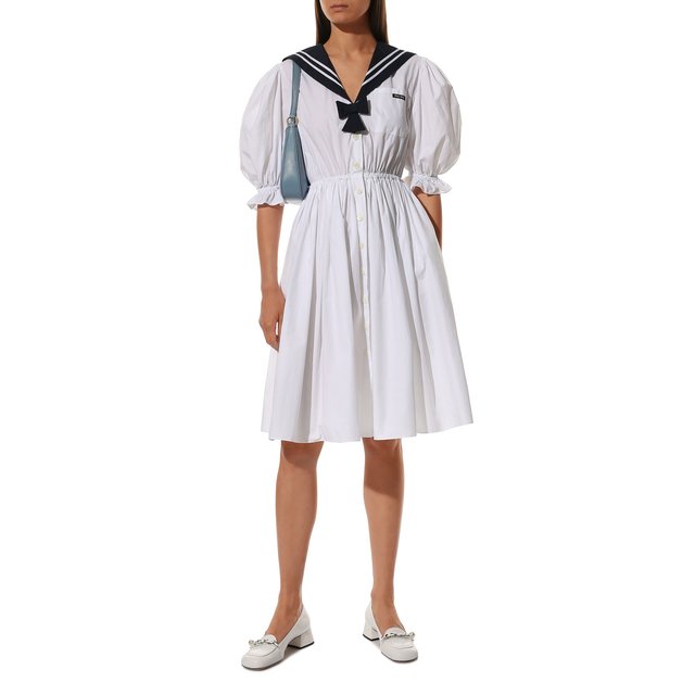 фото Хлопковое платье miu miu