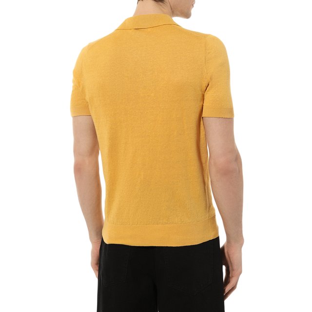 фото Поло изо льна и хлопка brunello cucinelli