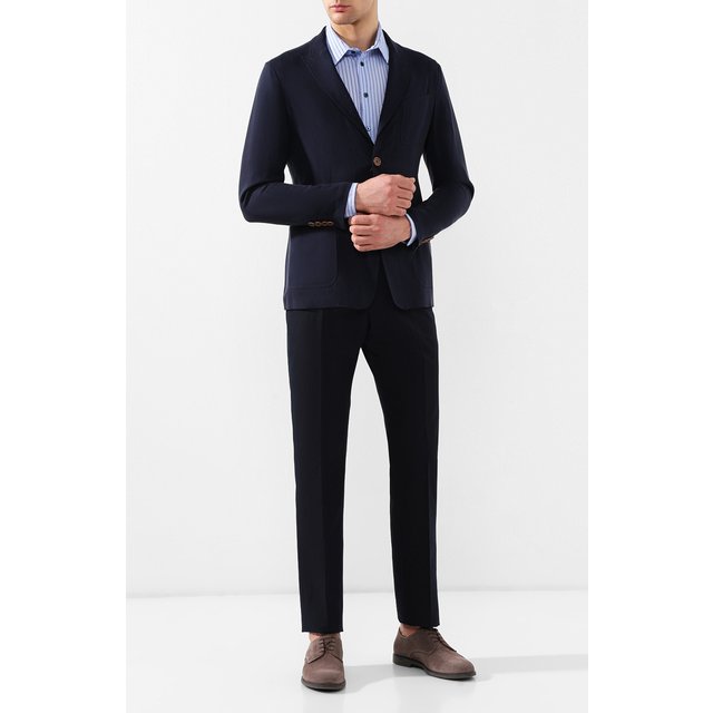 фото Хлопковая рубашка с воротником кент giorgio armani