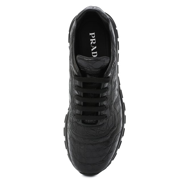 фото Кроссовки из кожи каймана prada