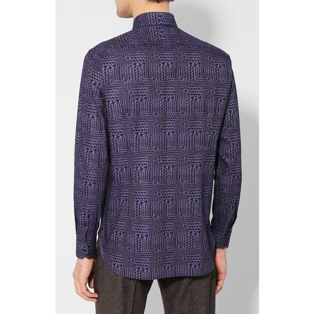 фото Хлопковая рубашка с воротником кент zilli