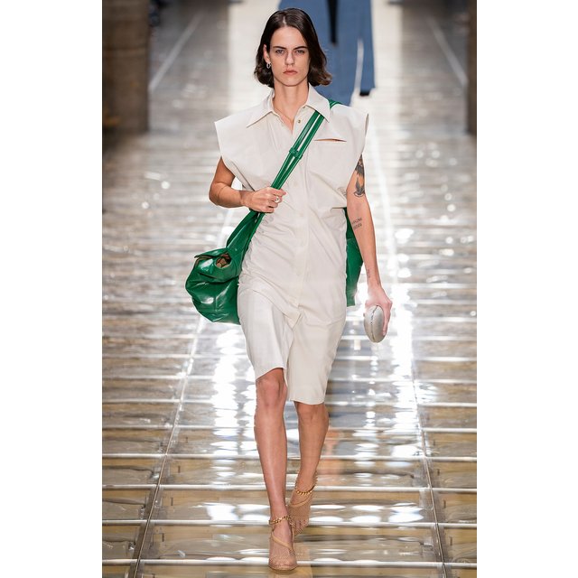 фото Хлопковое платье bottega veneta