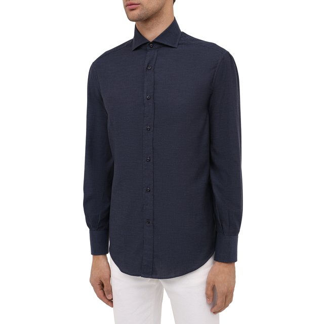 фото Хлопковая рубашка brunello cucinelli