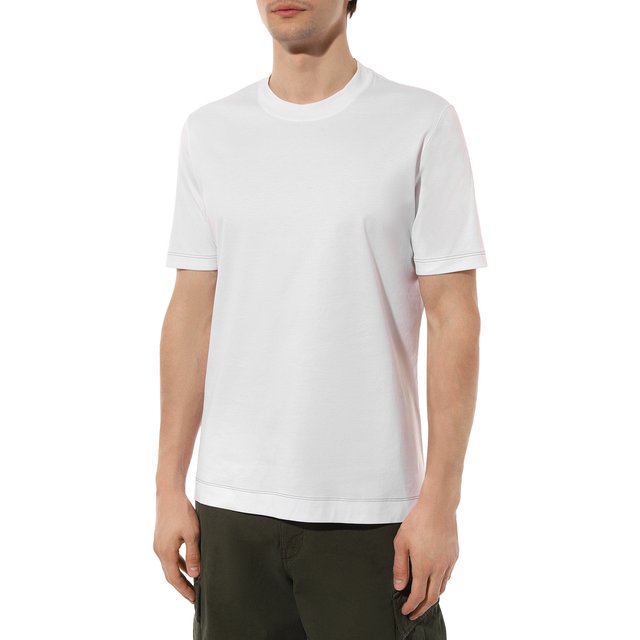 фото Хлопковая футболка brunello cucinelli