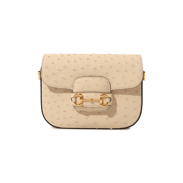 фото Сумка 1955 horsebit mini из кожи страуса gucci
