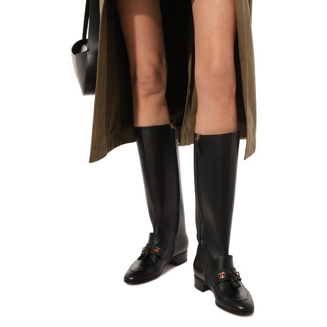 фото Кожаные сапоги gucci