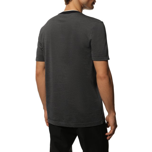 фото Футболка из хлопка и шелка boss