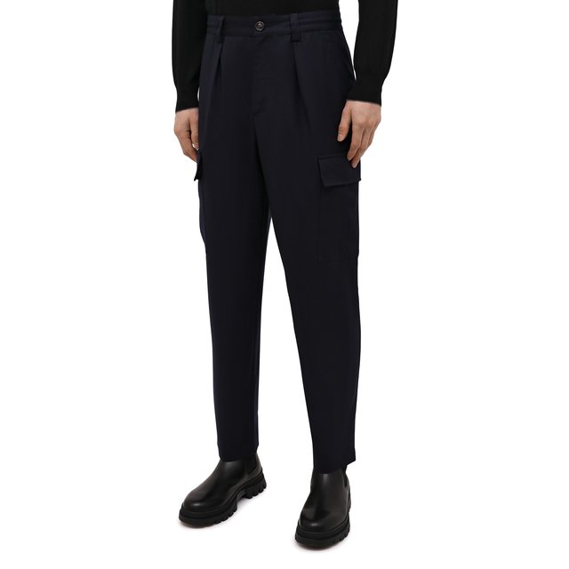 фото Шерстяные брюки-карго brunello cucinelli