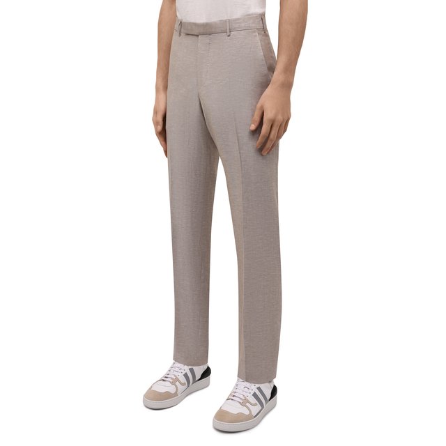 фото Брюки из шерсти и льна ermenegildo zegna