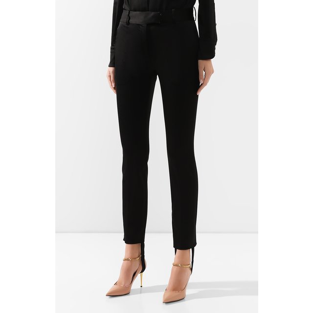 фото Хлопковые брюки со штрипками tom ford