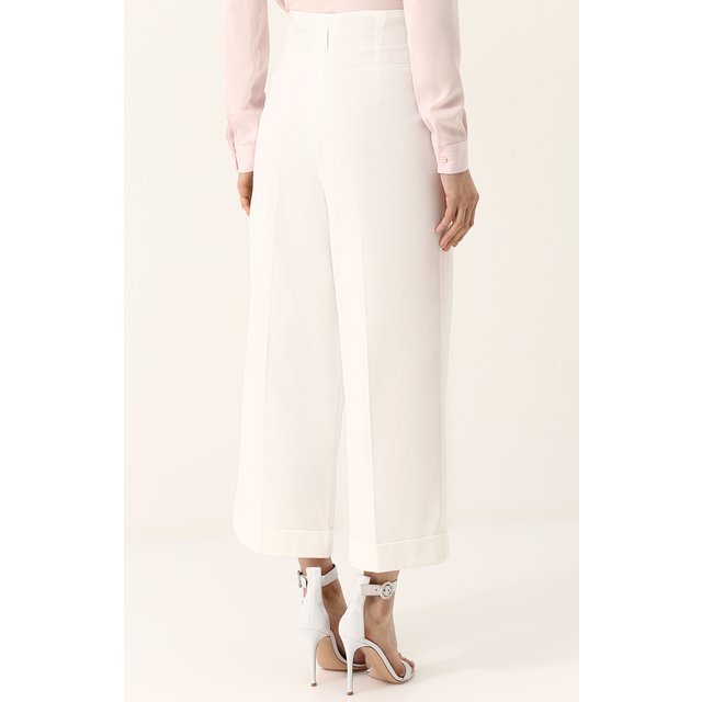 фото Укороченные хлопковые брюки с защипами loro piana