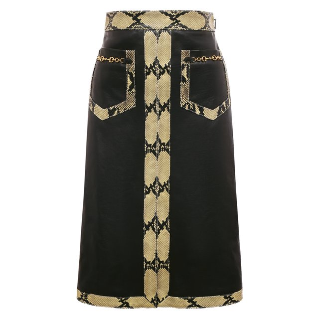 фото Кожаная юбка gucci