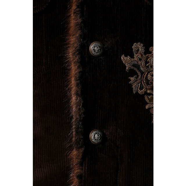 фото Куртка с меховой отделкой dolce & gabbana