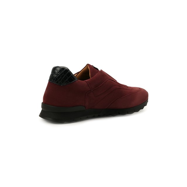 фото Кроссовки с отделкой из кожи крокодила kiton