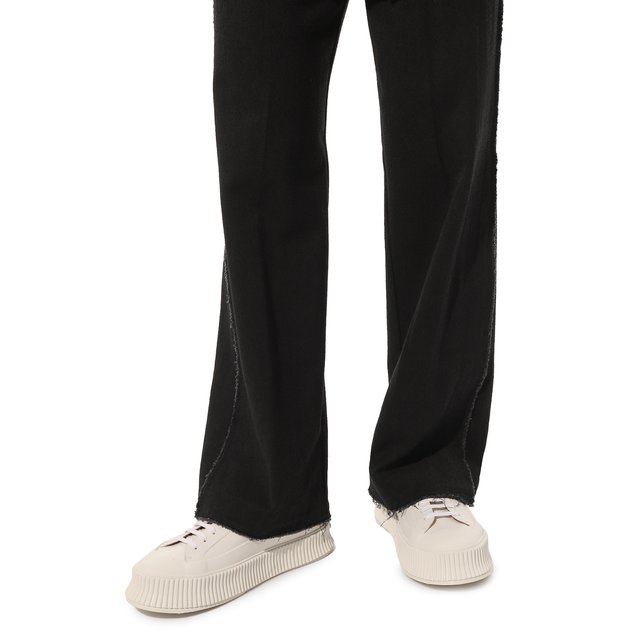 фото Кожаные кеды jil sander