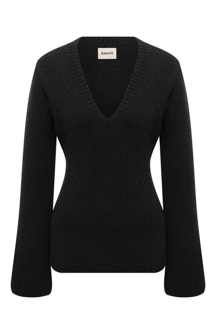 Женский кашемировый свитер KHAITE темно-серого цвета по цене 169500 руб., арт. 8708600/CLAUDIA | Фото 1