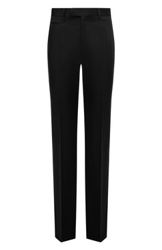 Мужские хлопковые брюки STEFANO RICCI черного цвета, арт. M1TL0MERA2/CTA105 | Фото 1 (Длина (брюки, джинсы): Стандартные; Материал внешний: Хлопок; Стили: Классический, Кэжуэл; Случай: Формальный)