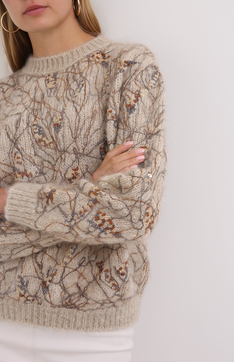 Женский бежевый шерстяной свитер BRUNELLO CUCINELLI купить в интернет ...