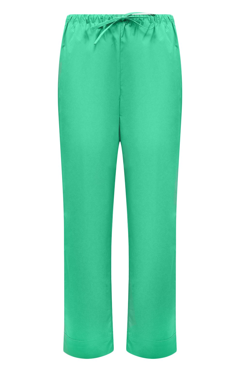 Женские хлопковые брюки LOVE STORIES зеленого цвета, арт. L2313109700 | Фото 1 (Женское Кросс-КТ: Брюки-белье; Материал внешний: Хлопок)