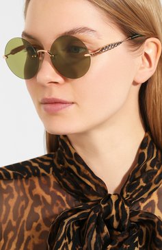 Женские солнцезащитные очки ULYANA SERGEENKO зеленого цвета, арт. (0033сс) OCH001CLASSX | Фото 2 (Тип очков: С/з; Оптика Гендер: оптика-женское)