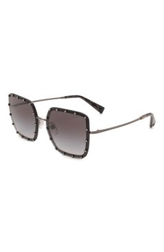 Женские солнцезащитные очки VALENTINO серого цвета, арт. 2052-30398G | Фото 1 (Тип очков: С/з; Очки форма: Бабочка)