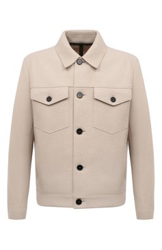 Мужская шерстяная куртка-рубашка HARRIS WHARF LONDON светло-бежевого цвета, арт. C9331MLK | Фото 1 (Кросс-КТ: Куртка; Мужское Кросс-КТ: шерсть и кашеми р; Материал внешний: Шерсть; Рукава: Длинные; Материал сплава: Проставлено; Драгоценные камни: Проставлено; Длина (верхняя одежда): Короткие; Стили: Кэжуэл)