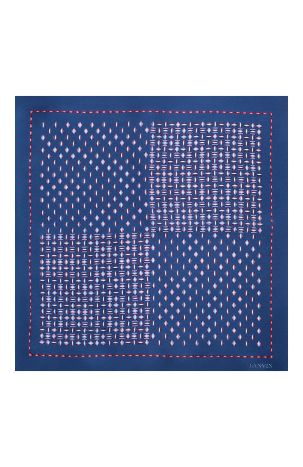 Мужской комплект из галстука и платка LANVIN синего цвета, арт. 4256/TIE SET | Фото 6 (Материал: Текстиль, Шелк)