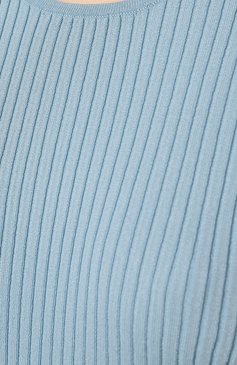 Женский пуловер TRUSSARDI светло-голубого цвета, арт. 56M00583-0F000730 | Фото 5 (Материал внешний: Синтетический материал, Вискоза; Материал сплава: Проставлено; Женское Кросс-КТ: Пуловер-одежда; Драгоценные камни: Проставлено; Стили: Кэжуэл)