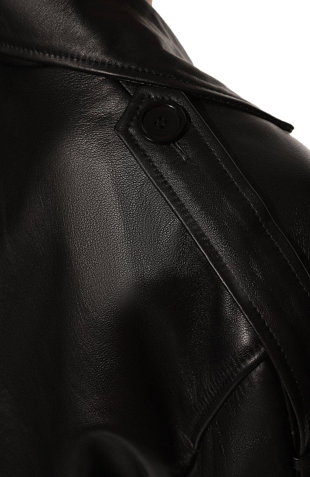 Женская кожаная куртка MANOKHI черного цвета, арт. A00272S | Фото 5 (Кросс-КТ: Куртка; Рукава: Длинные; Стили: Гранж; Материал внешний: Натуральная кожа; Женское Кросс-КТ: Замша и кожа; Длина (верхняя одежда): Короткие; Материал подклада: Вискоза)