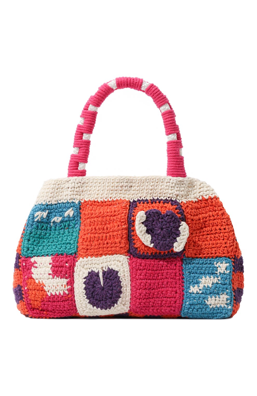 Женская сумка abbie colori NANNACAY разноцветного цвета, арт. 1560_238 | Фото 6 (Сумки-технические: Сумки top-handle; Размер: medium; Материал сплава: Проставлено; Материал: Текстиль; Драгоценные камни: Проставлено)