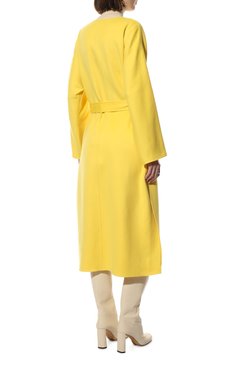 Женское кашемировое пальто LORO PIANA желтого цвета, арт. FAL6319 | Фото 4 (Материал внешний: Шерсть, Кашемир; Рукава: Длинные; Региональные ограничения белый список (Axapta Mercury): RU; Материал сплава: Проставлено; Длина (верхняя одежда): Длинные; 1-2-бортные: Однобортные; Драгоценные камни: Проставлено; Стили: Кэжуэл)