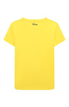 Детская хлопковая футболка MC2 SAINT BARTH желтого цвета, арт. STBK/ELLY/06007D | Фото 2 (Девочки Кросс-КТ: футболка-одежда; Рукава: Короткие; Материал сплава: Проставлено; Материал внешний: Хлопок; Тематический товар: Disney; Драгоценные камни: Проставлено)
