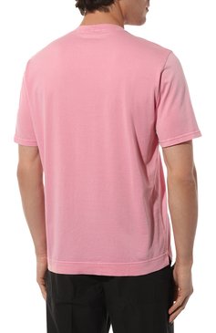 Мужская хлопковая футболка FEDELI розового цвета, арт. 6UEF0103 | Фото 4 (Принт: Без принта; Рукава: Короткие; Длина (для топов): Стандартные; Материал внешний: Хлопок; Стили: Романтичный)