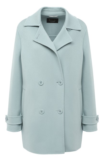 Женское кашемировое пальто LORO PIANA голубого цвета по цене 691000 руб., арт. FAL2224 | Фото 1